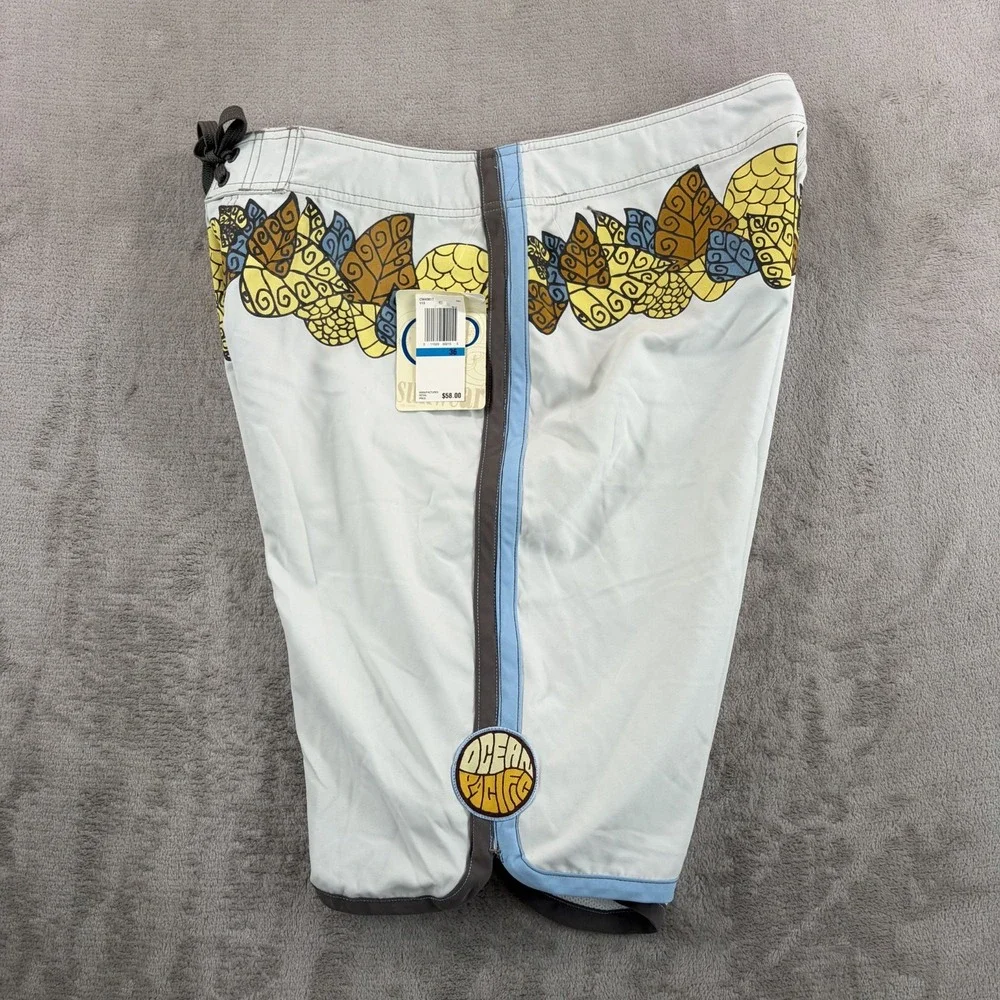 Vintage Ocean Pacific Op Swim Surf Board Shorts in Multi Floral Men 36 NWT